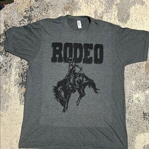 Gray Rodeo Graphic T-Shirt